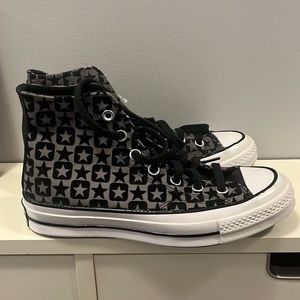 Converse black patterned velvet sneakers, limited edition
